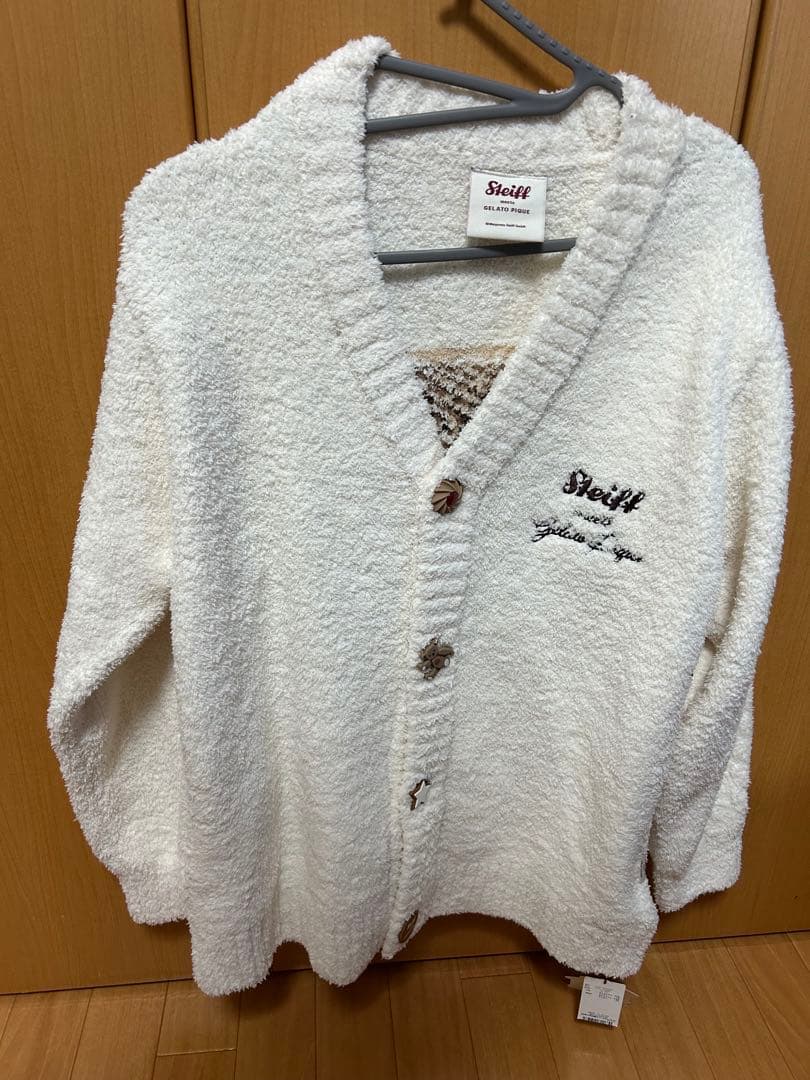 ★新品未使用　ジェラートピケ　ルームウェア　クマベアカーディガン、ズボンセット