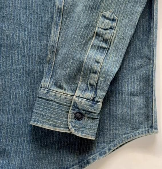 送料無料/新品未使用ヘビーアメリカンRRLヘリンボーンデニムシャツ