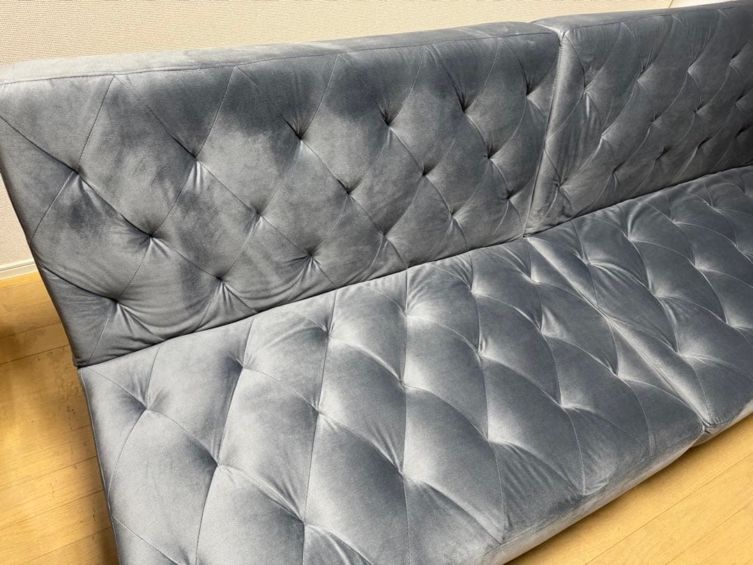 LOWYA（ロウヤ）3人掛けソファ／ソファベッド グレー