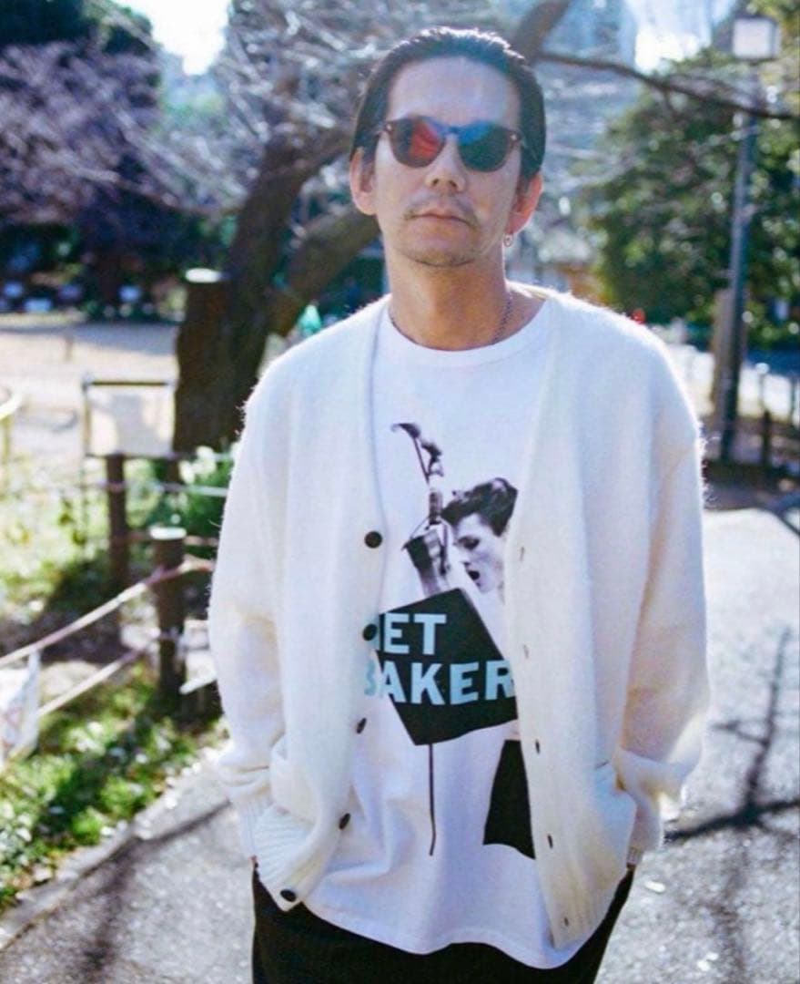 極美品 WACKOMARIA モヘアカーディガン ホワイト M野村訓市ワコマリア