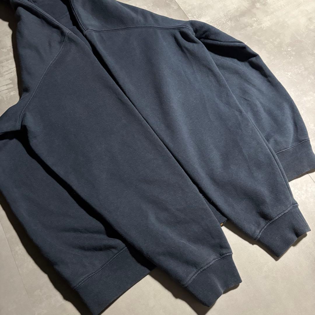 カーハート carhartt パーカー　フルジップ　サンフェード　ネイビー　紺色