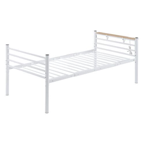 パイプベッドドンセント付きシングルベッベ宫三段阶高段调整可スチール耐震ベッド