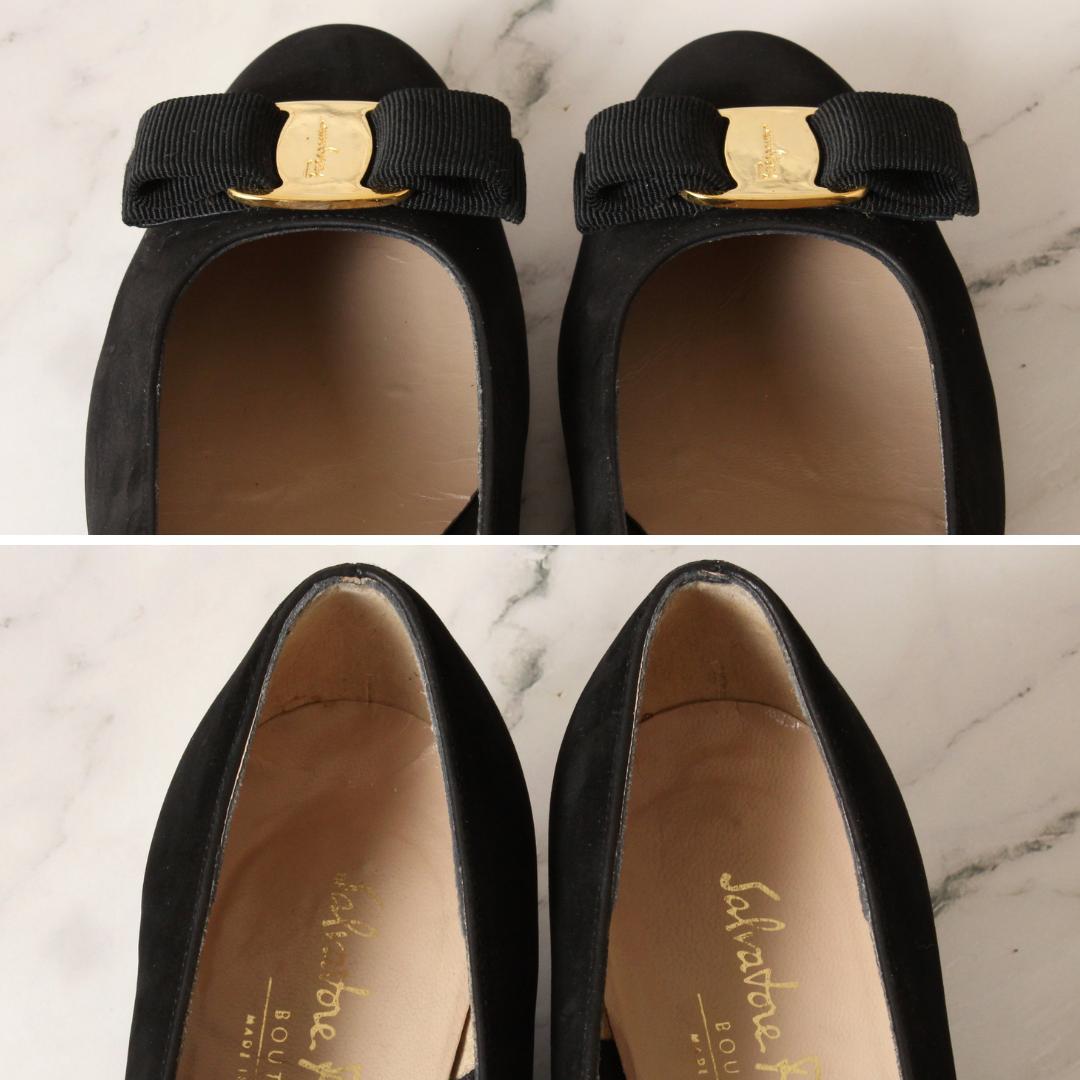 ✨美品✨ フェラガモ ヴァラリボン パンプス スエード 7C （24cm相当）