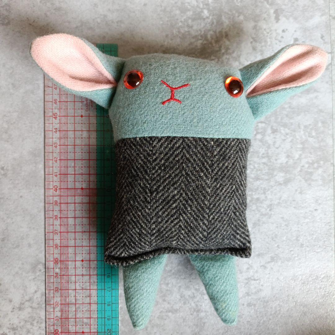 アメリカ製　ヴィンテージ　ぬいぐるみ　かわいい　青色　水色　うさぎ　レトロ