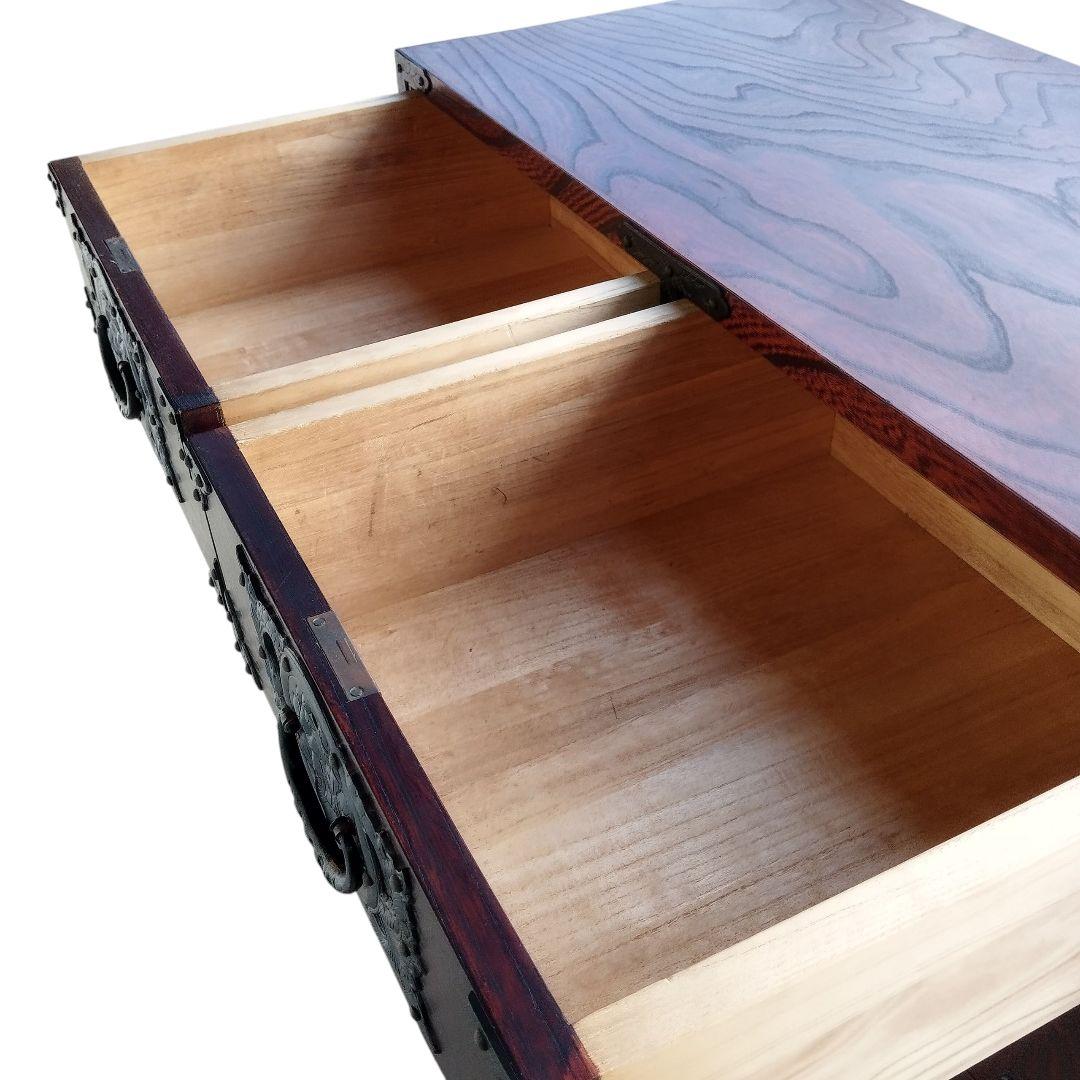 岩谷堂箪笥　南部鉄器　欅　漆塗り　チェスト　伝統工芸　整理箪笥　6段