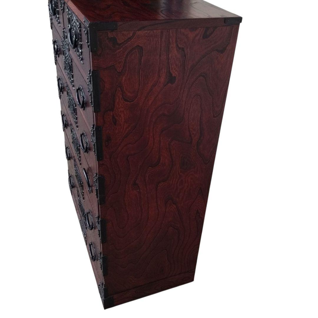 岩谷堂箪笥　南部鉄器　欅　漆塗り　チェスト　伝統工芸　整理箪笥　6段