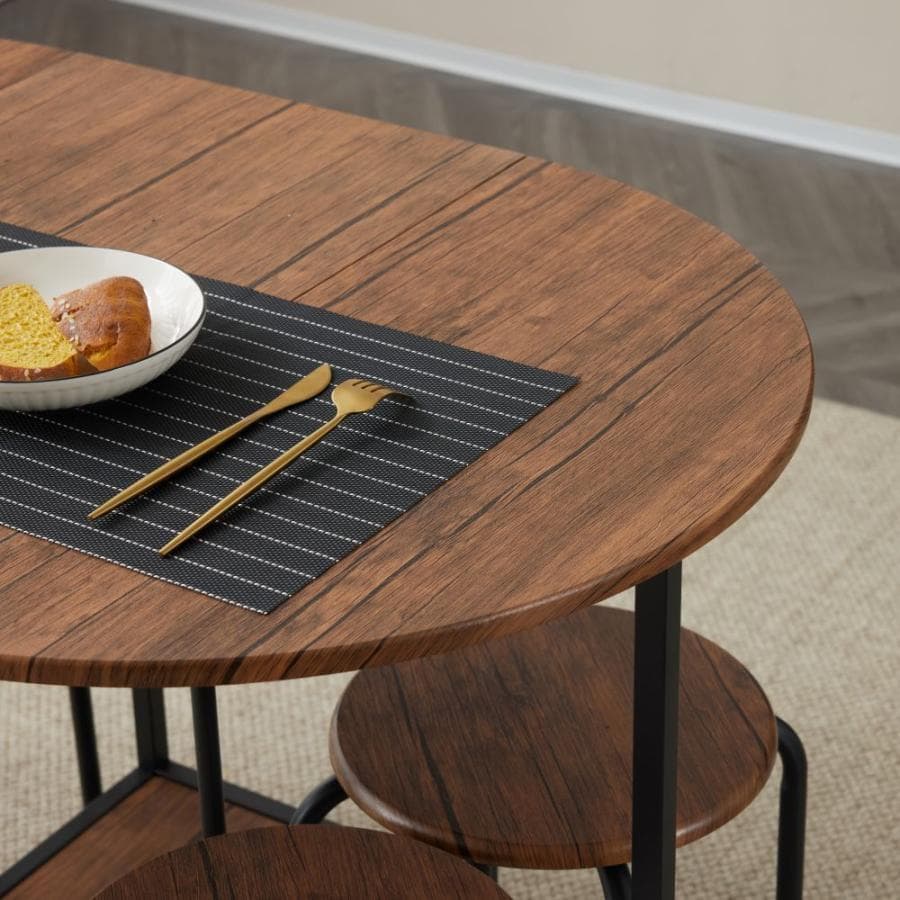 新品【5点セット】ダイニングテーブルセット 4人用　食卓テーブル1812-160