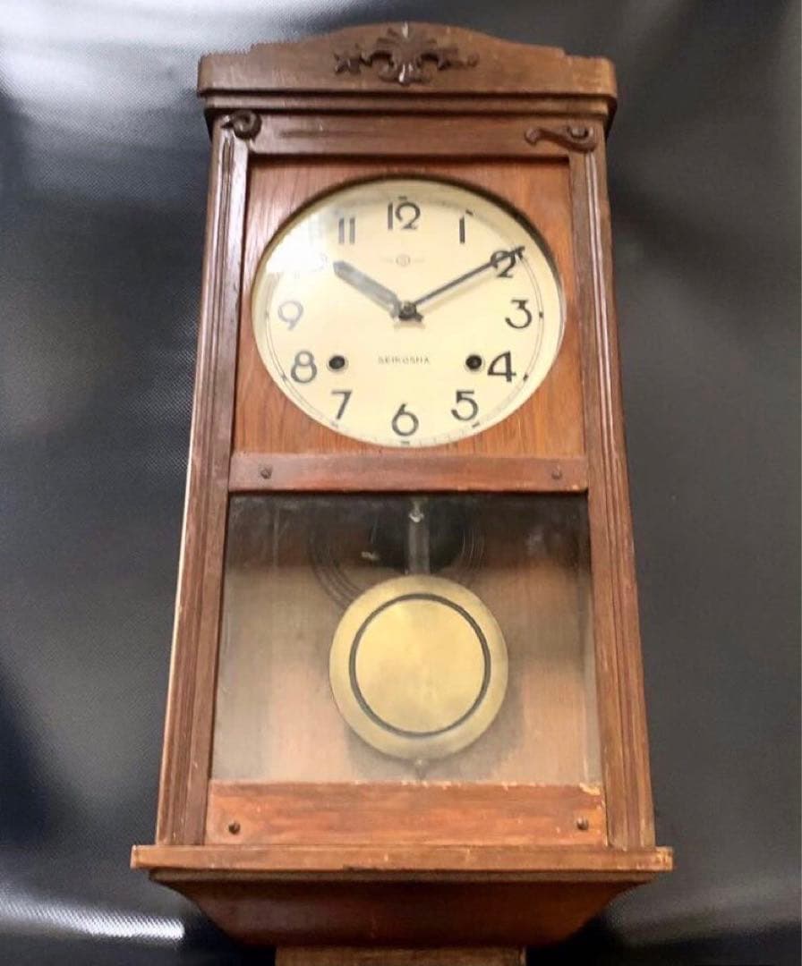 精工舎 ゼンマイ式 振り子時計 柱時計 アンティーク ■A053