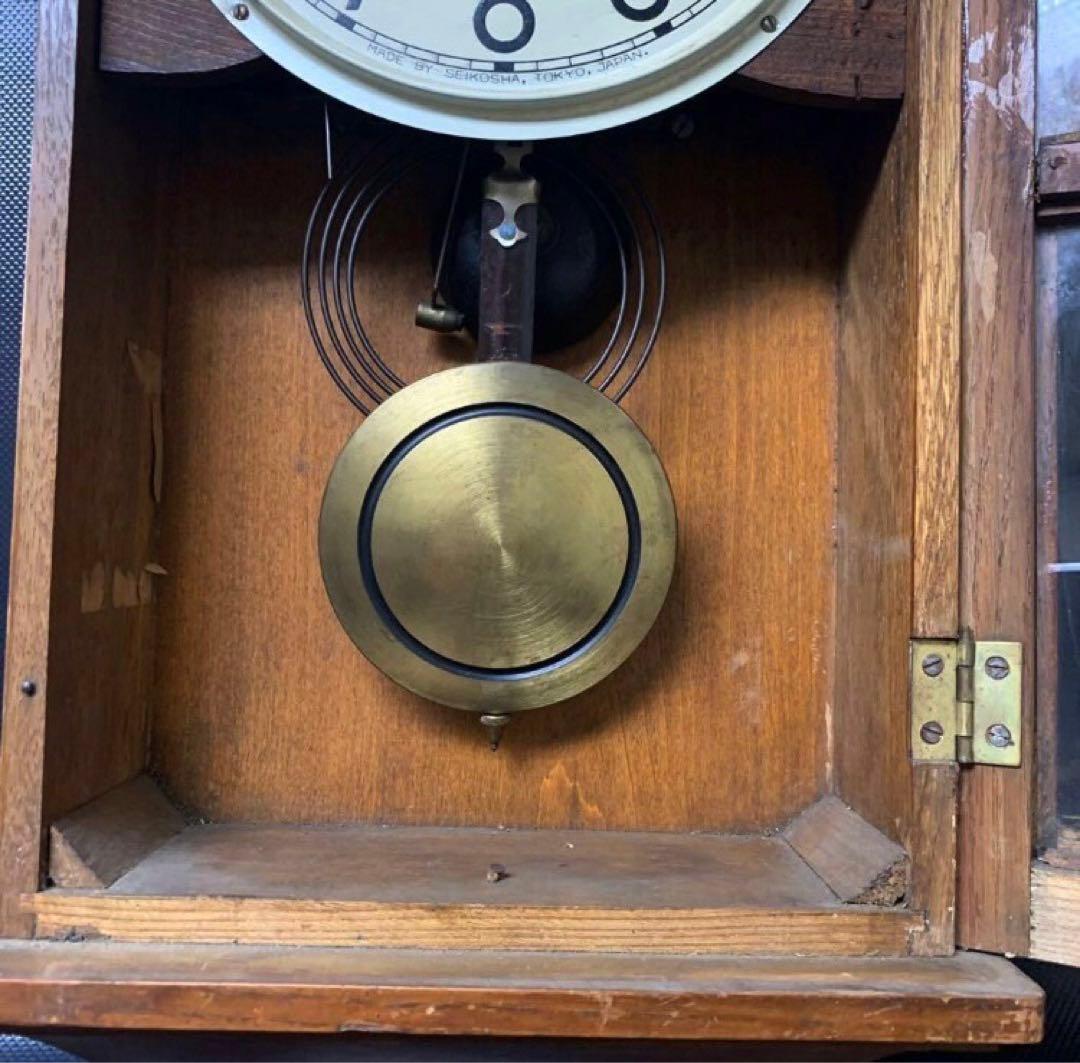 精工舎 ゼンマイ式 振り子時計 柱時計 アンティーク ■A053