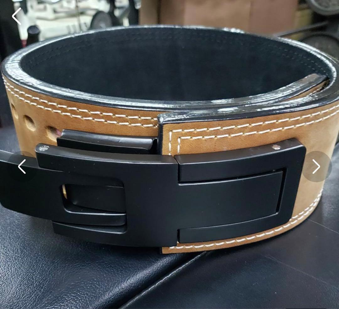 レバーアクションベルト パワーベルト茶 ワンタッチ可変式13ｍｍ Sサイズ