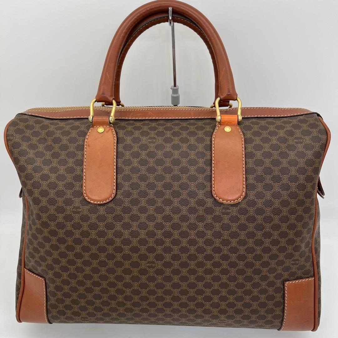 CELINE ハンドバッグ ボストンバッグ マカダム柄 トリオンフ A4収納可能