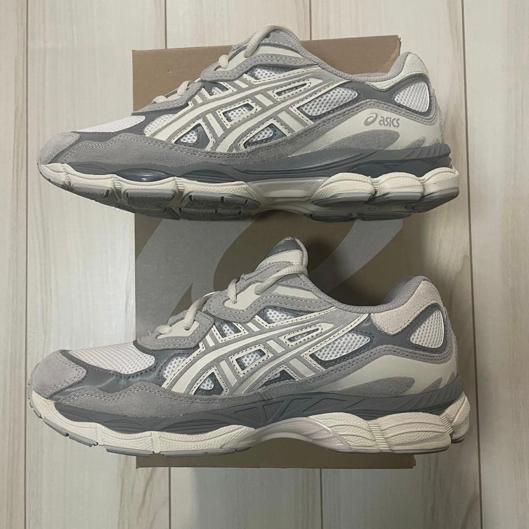 靴 ASICS gel nyc cream oyster gray 26.5cm