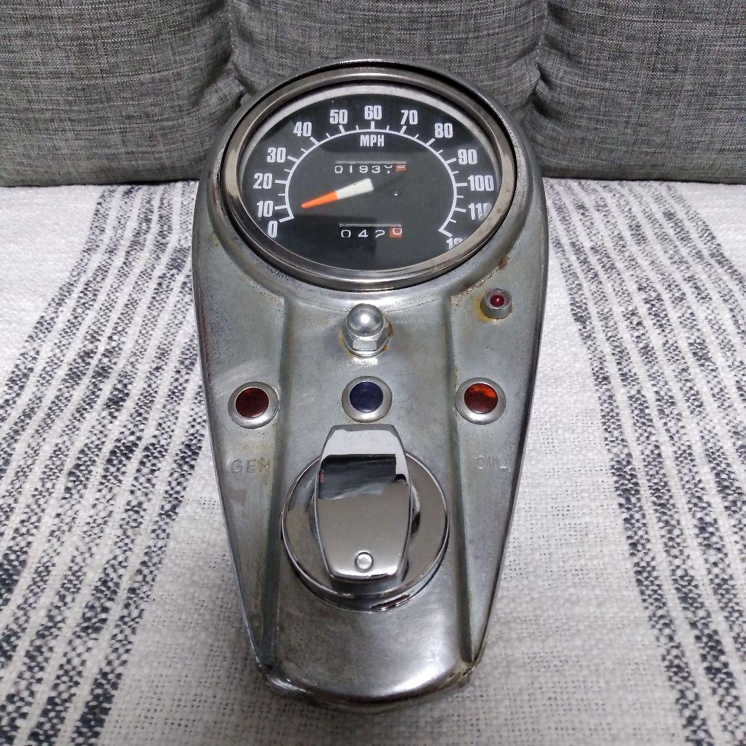 ☆ハーレーメーター☆3ライトメーターダッシュ☆パン☆ショベル☆エボ前期☆ボバー☆