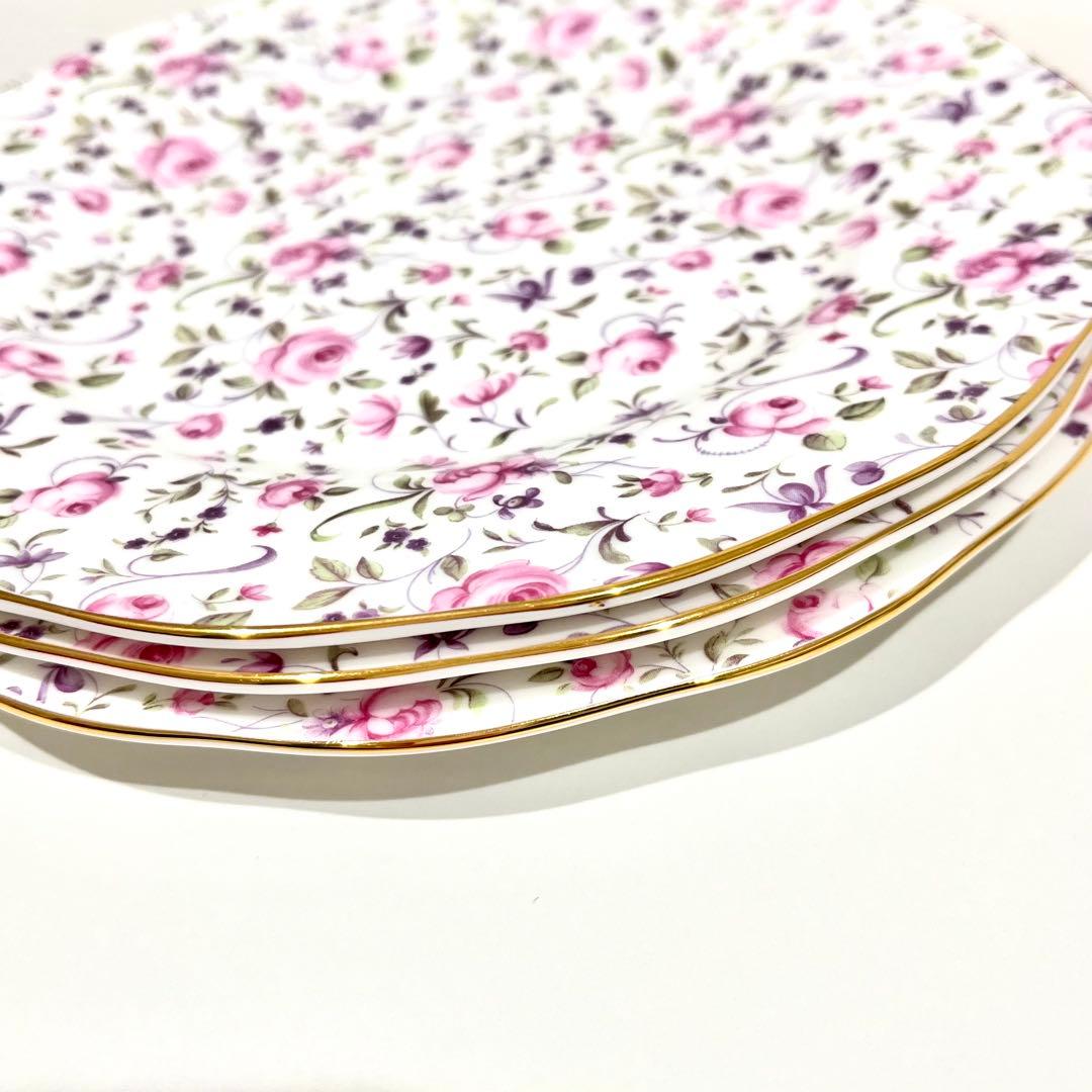 ロイヤルアルバート ローズコンフェッティ 3枚まとめ売り