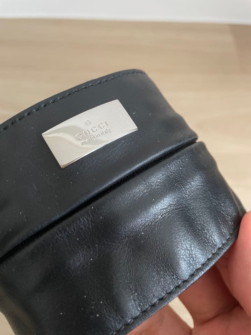 GUCCI グッチ レザーリストバンド バングル