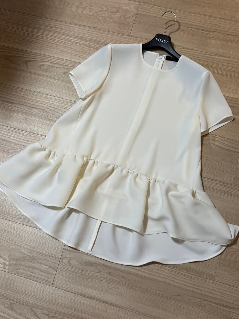 YOKO CHAN ヨーコチャン　ハーフスリーブ　ヘムギャザー　ブラウス