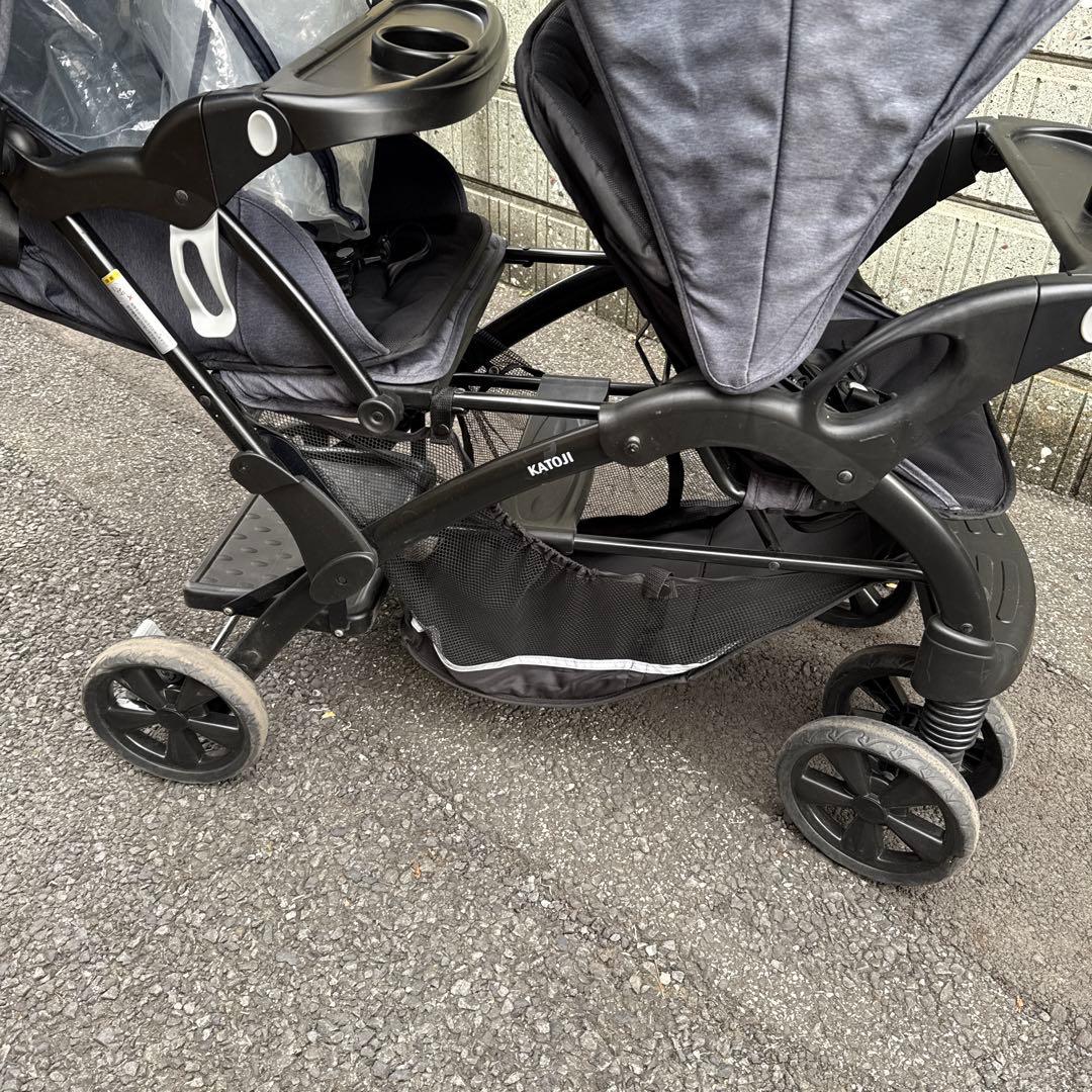KATOJI　カトージ　ベビーカー　二人でゴー　DX　デニム　2人乗り用