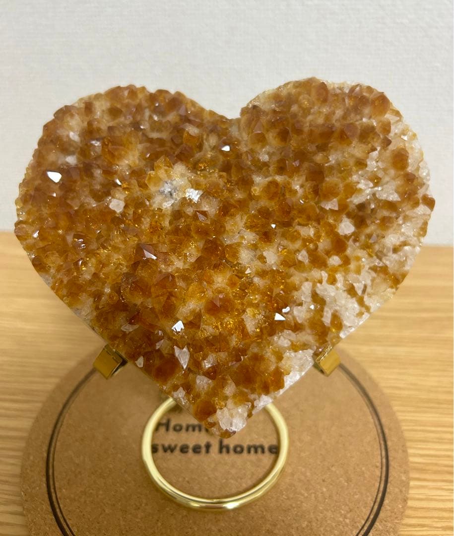 【緊急値下げ！】シトリン クラスター ハート 特大サイズ