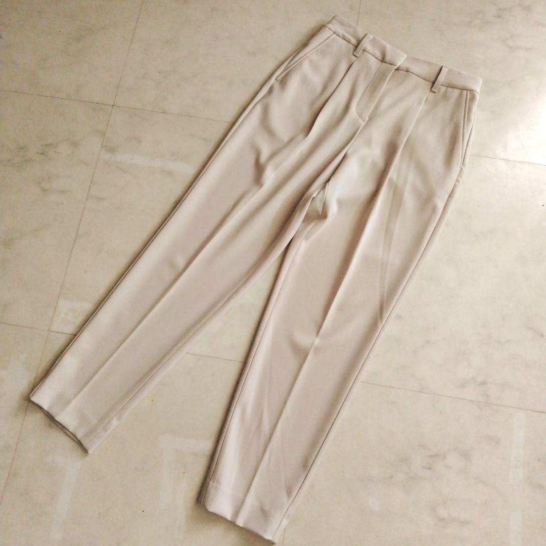 【美品】プラステ セットアップ ノーカラー とろみ素材 洗濯可 上下セット