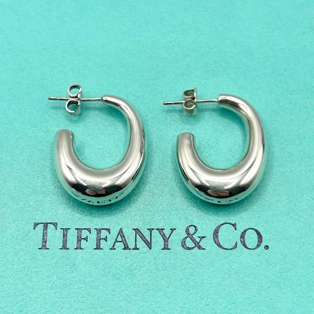 美品　ティファニー　J ハーフ　フープ　ピアス　シルバー　925 社外キャッチ