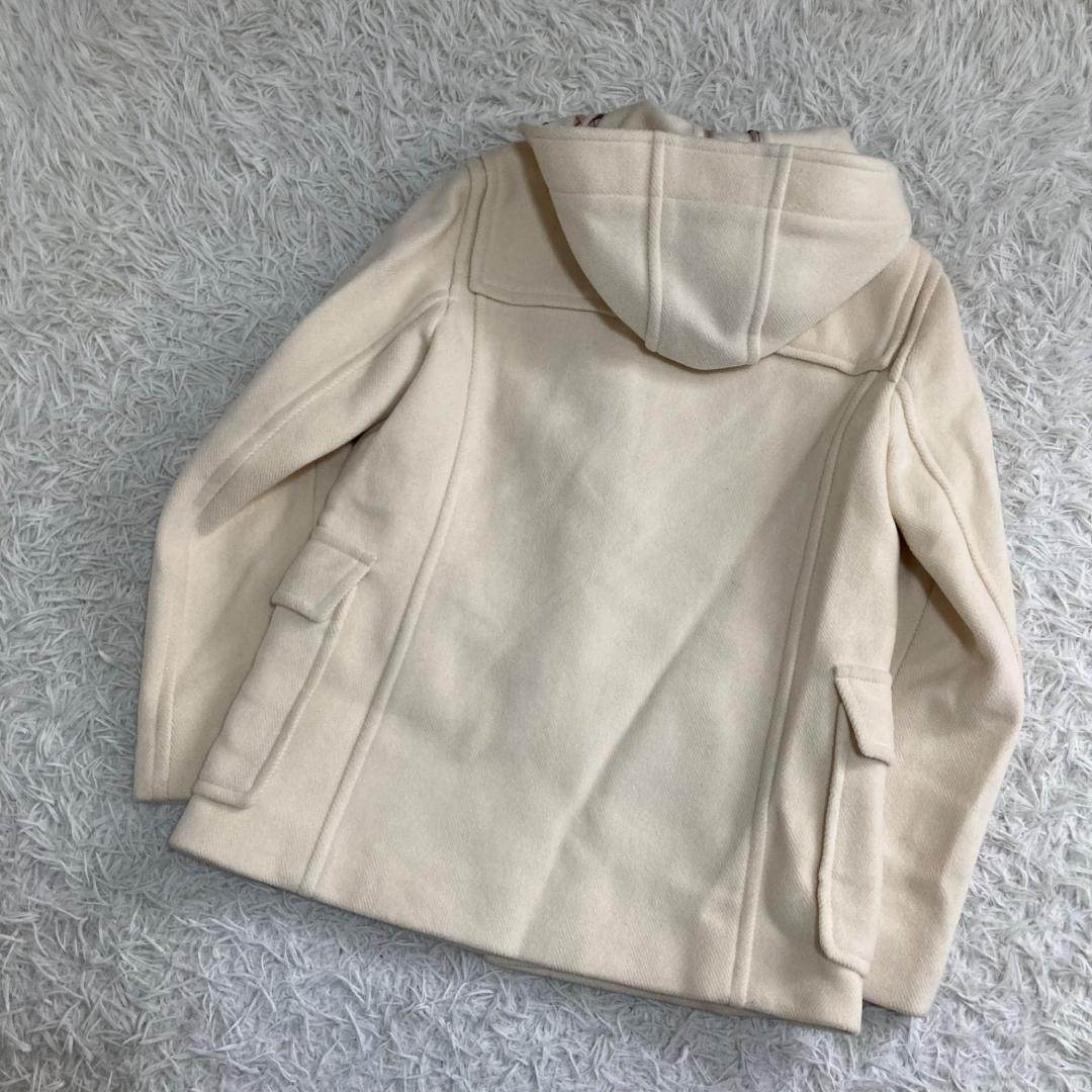 美品✨バーバリーロンドン ダッフルコート フード付 白 ホワイト 40 Lサイズ
