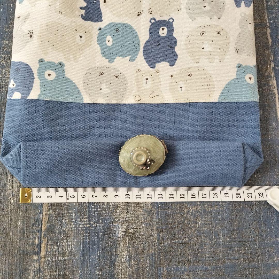 ♬51☆mie☆様　ハンドメイドオーダー専用☆シルエットくまさんブルー