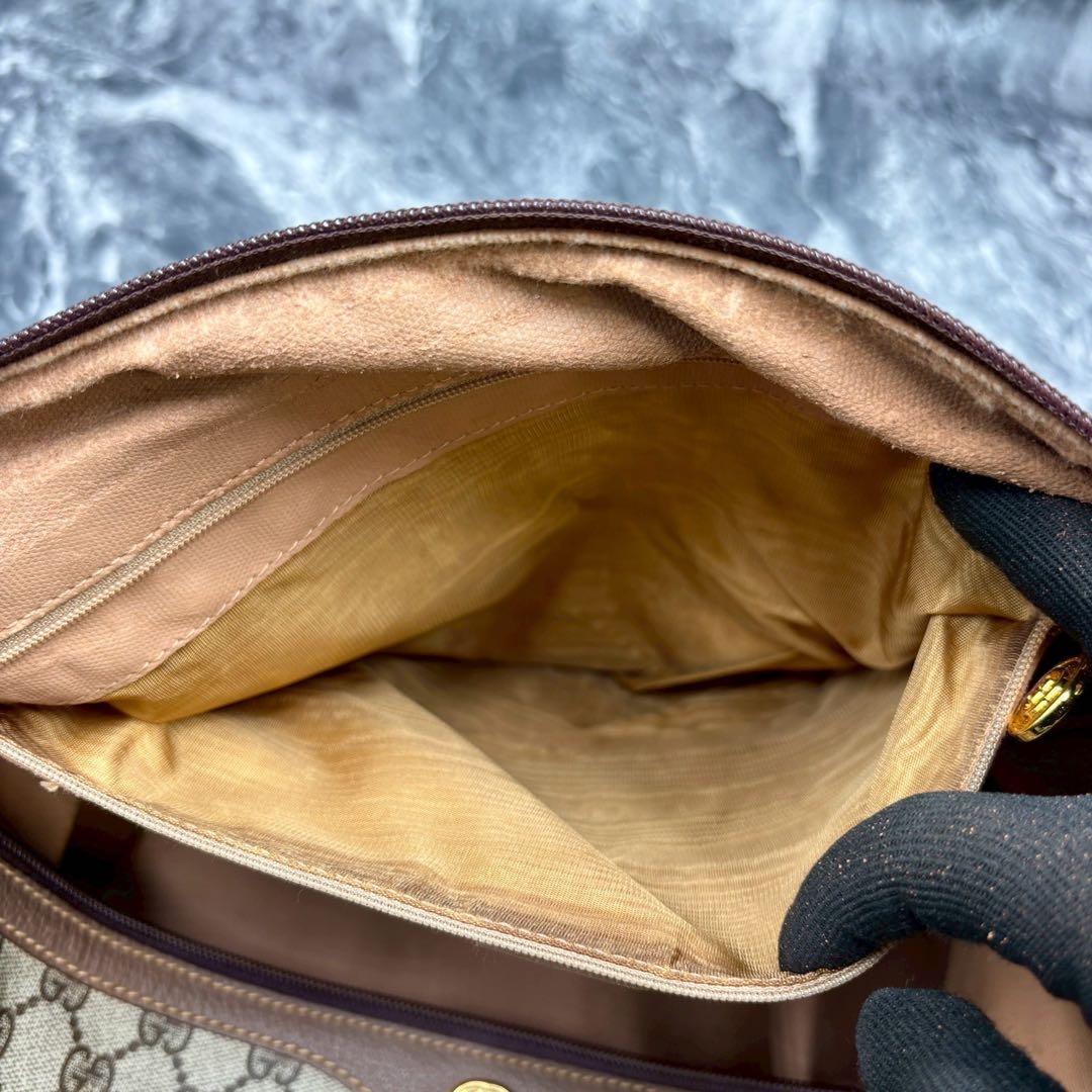 ✨美品✨GUCCI GGボストンバッグ ショルダー ベージュ ブラウン レザー