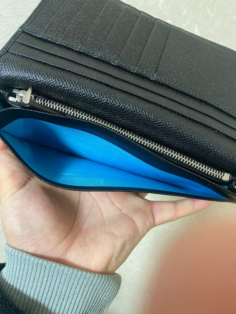 BVLGARI ブラックレザー 長財布 箱付き