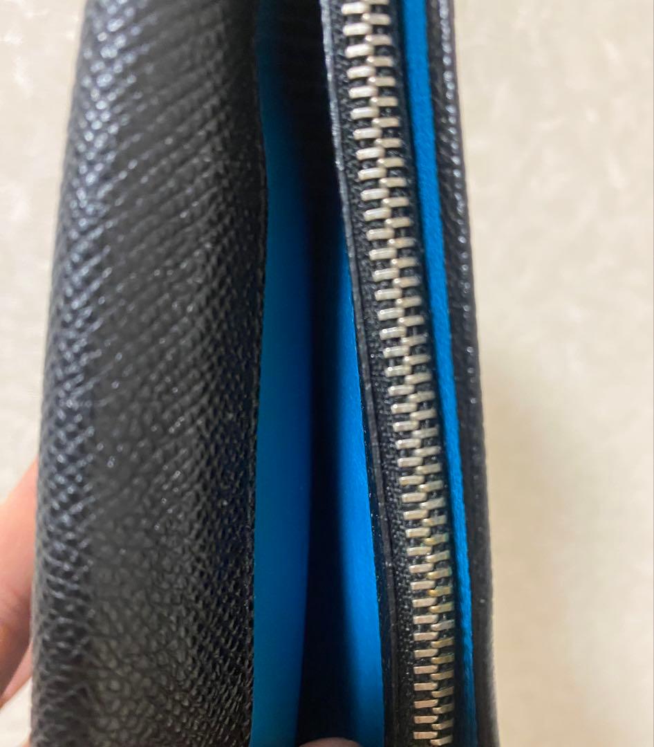 BVLGARI ブラックレザー 長財布 箱付き