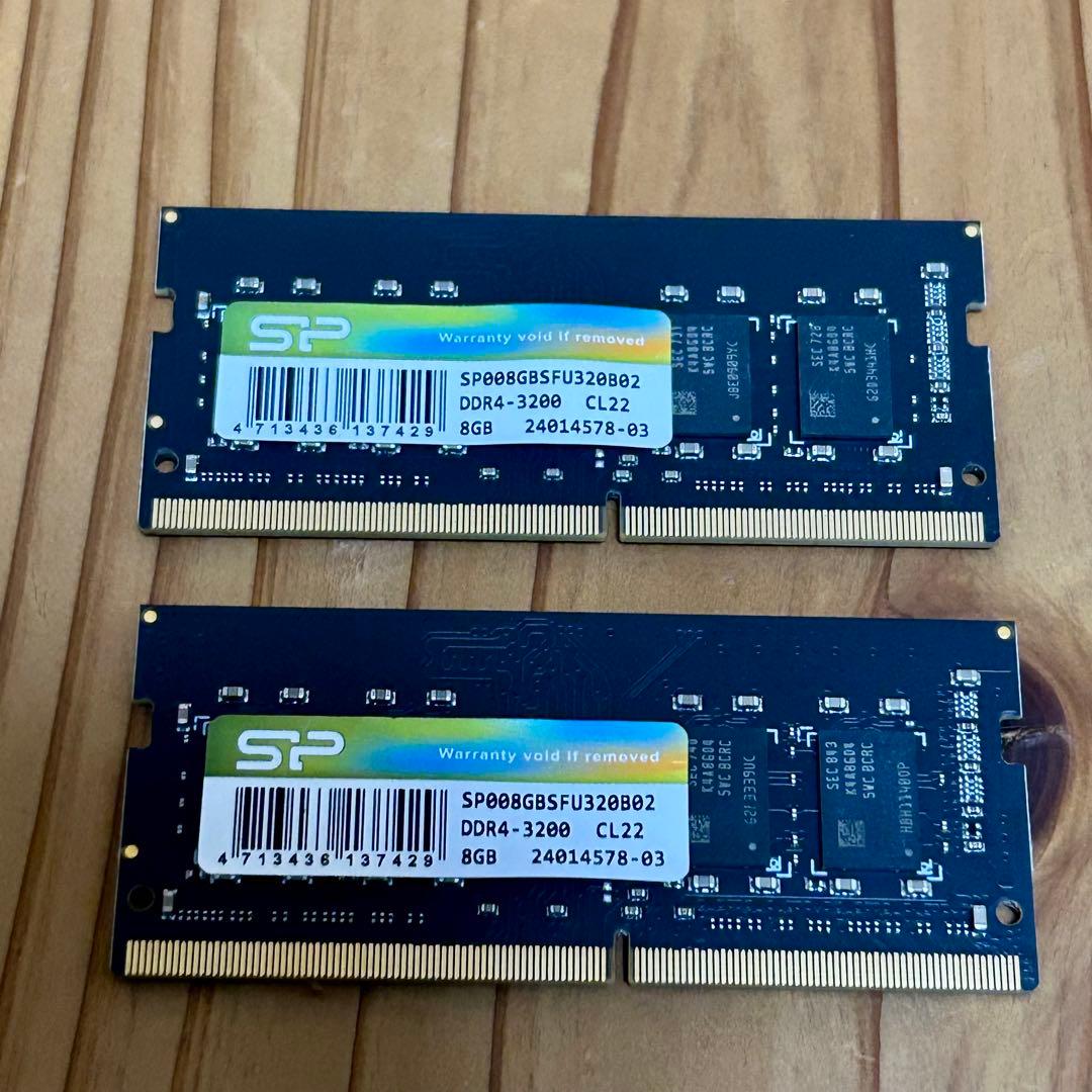 シリコンパワー ノートPC用 DDR4-3200 8GB×2枚 (16GB)