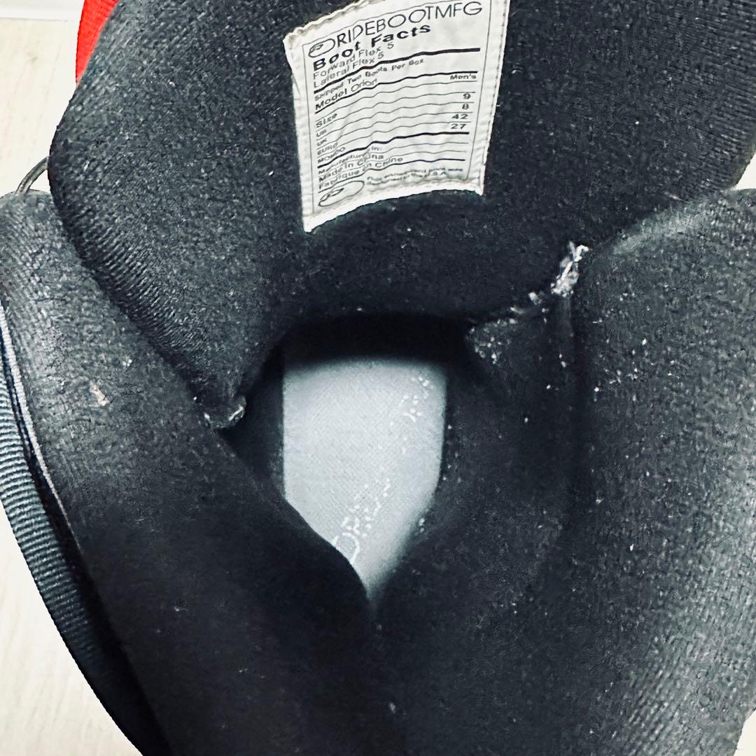 バートン RIDE BOOT MFG スノーボードブーツ ブラック/レッド 27