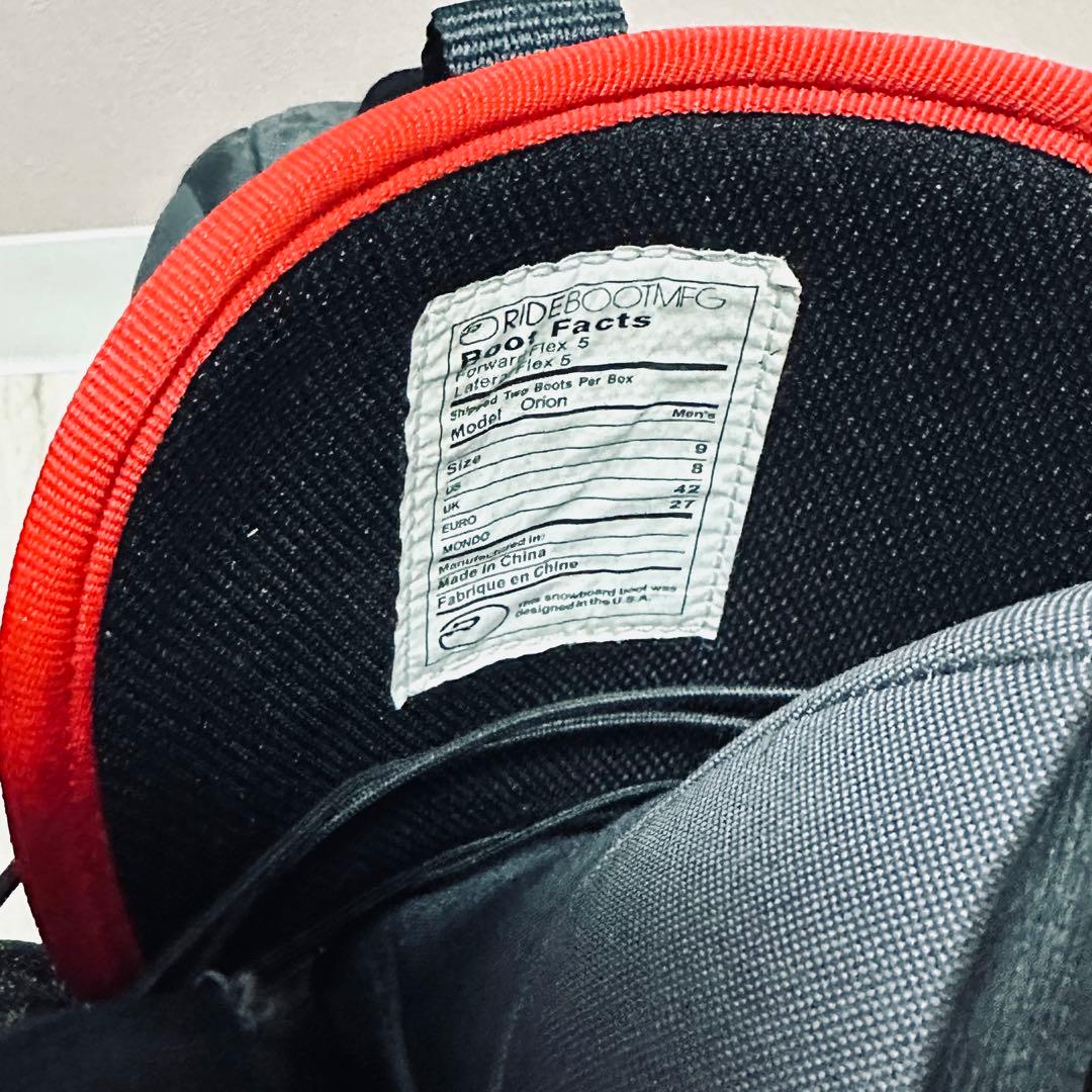 バートン RIDE BOOT MFG スノーボードブーツ ブラック/レッド 27