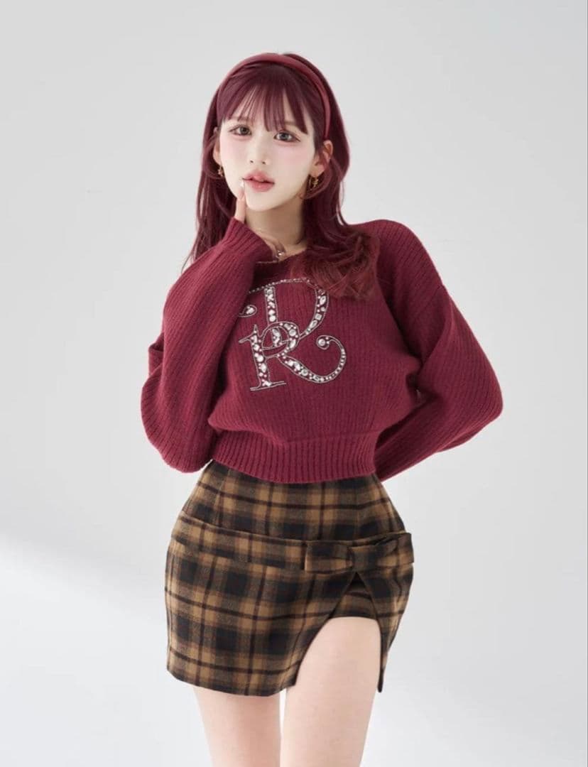 美品！Darich DRビジューボリュームリブニットトップス