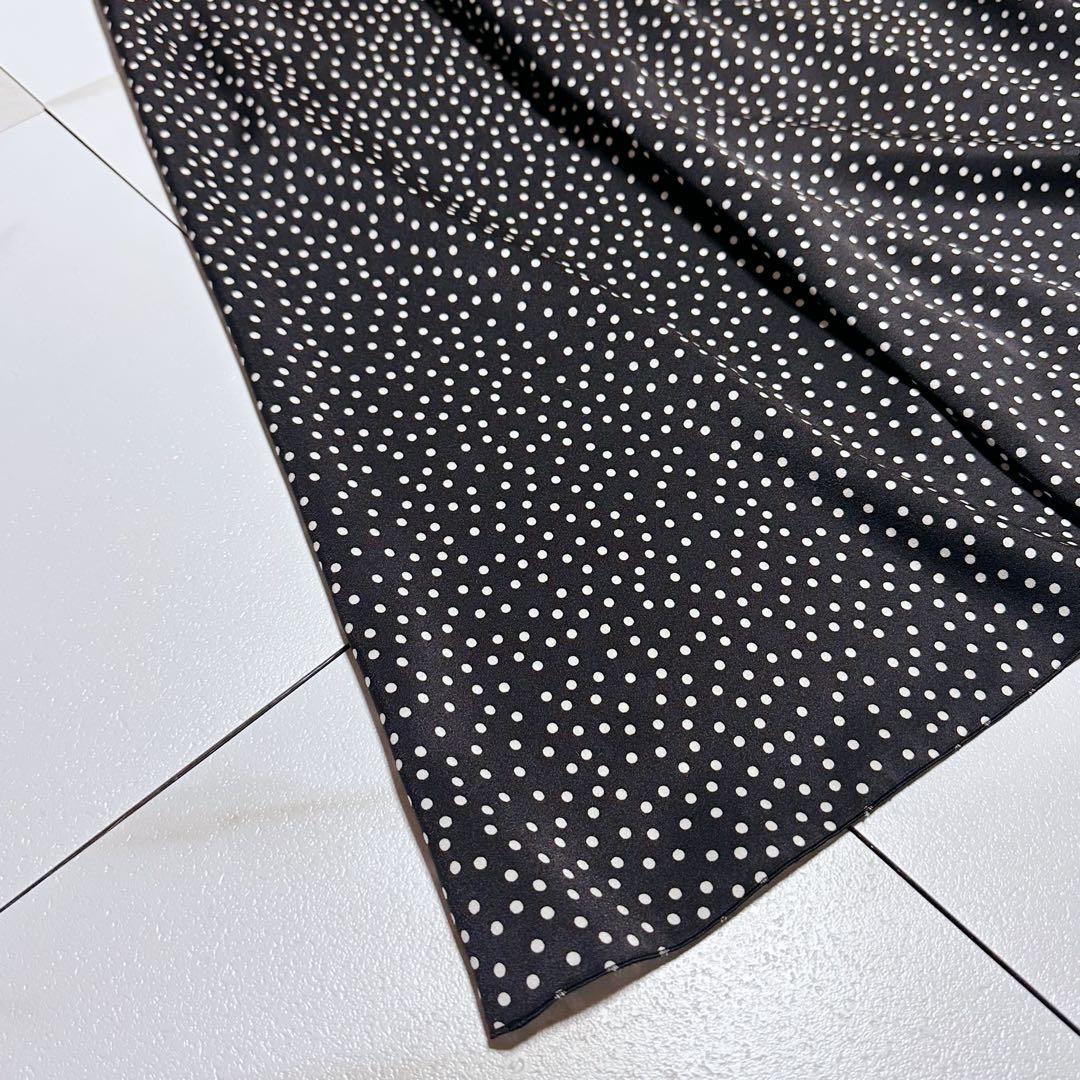 アナイ 22SS サテンドットプリントタイワンピース リボン ボウタイ ギャザー