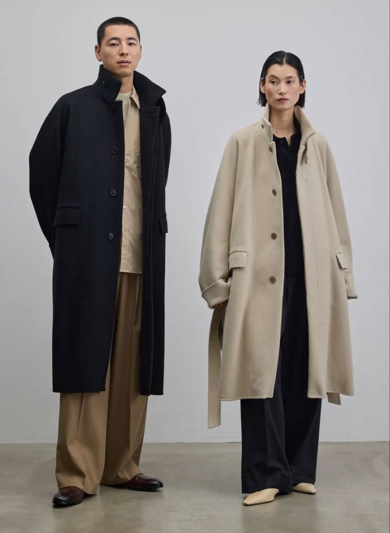 SOEJU グレー スーパー140メルトンバルマカーンコート