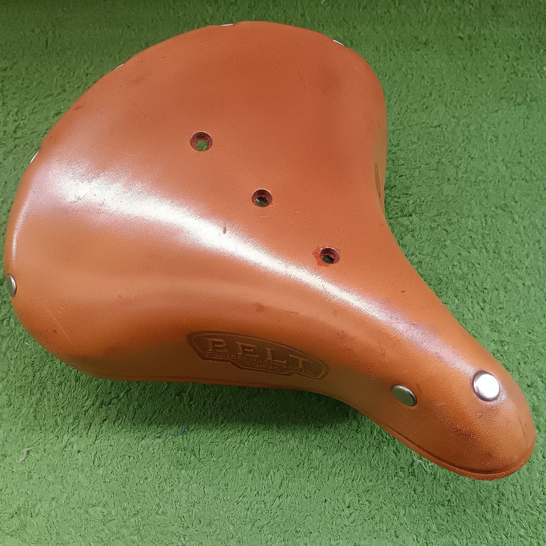 藤田サドル、ビンテージ　レザーサドル　BELT、シートポスト付き（おまけ）