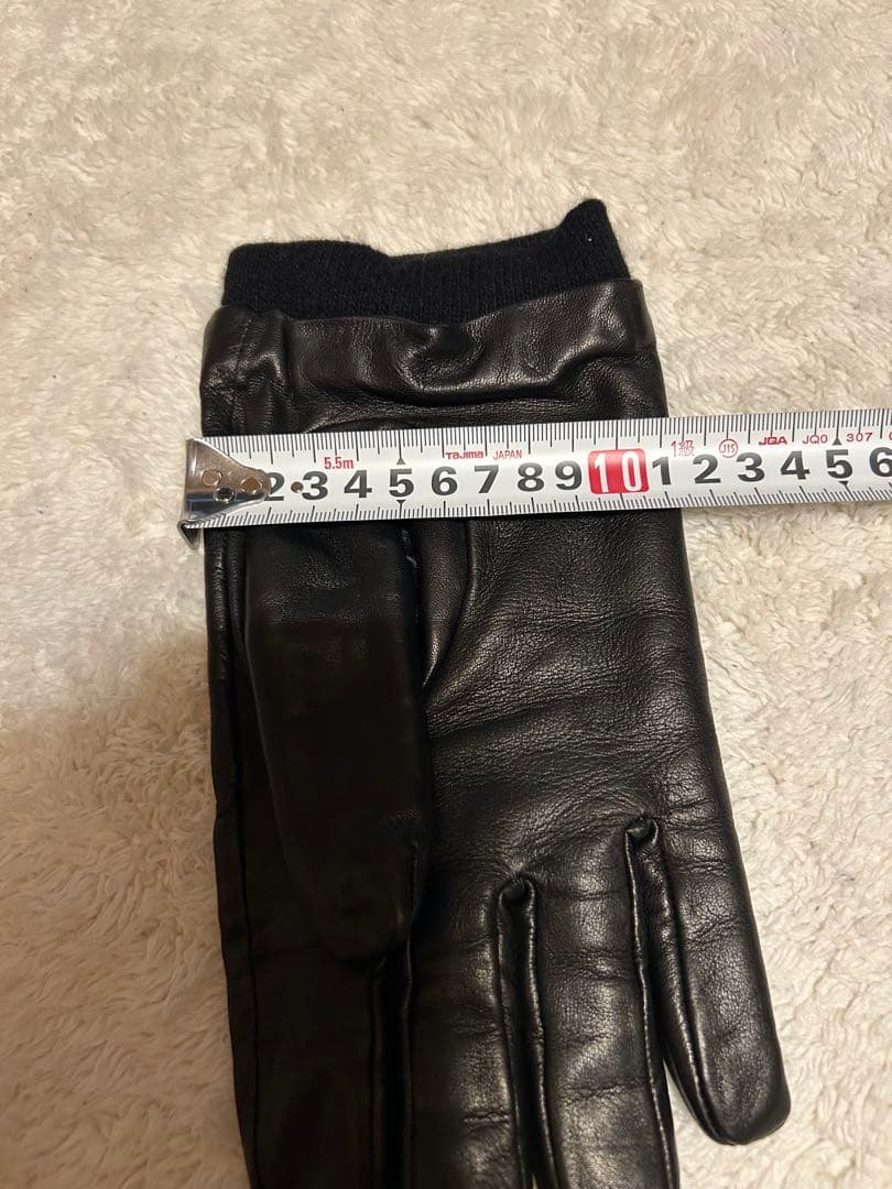 DIESEL レザー手袋　ブラック　メンズ