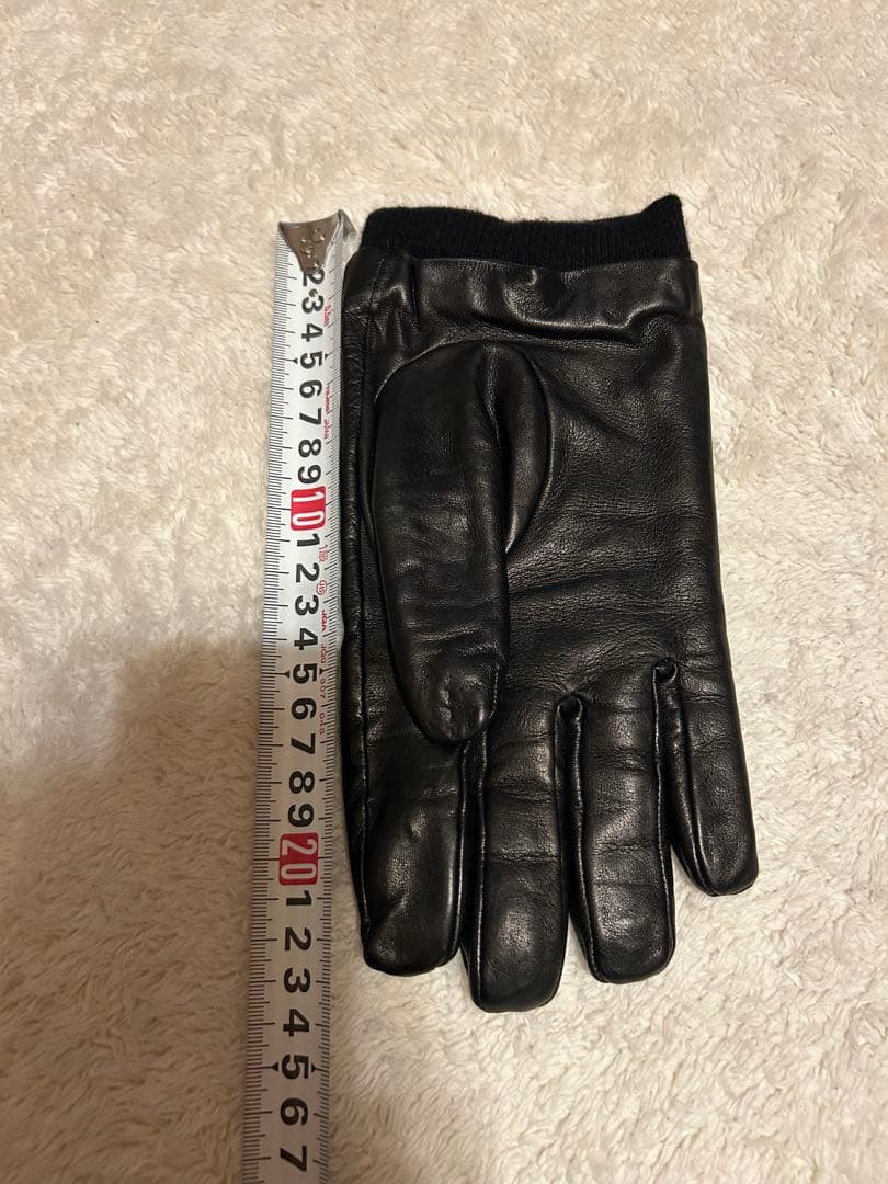 DIESEL レザー手袋　ブラック　メンズ