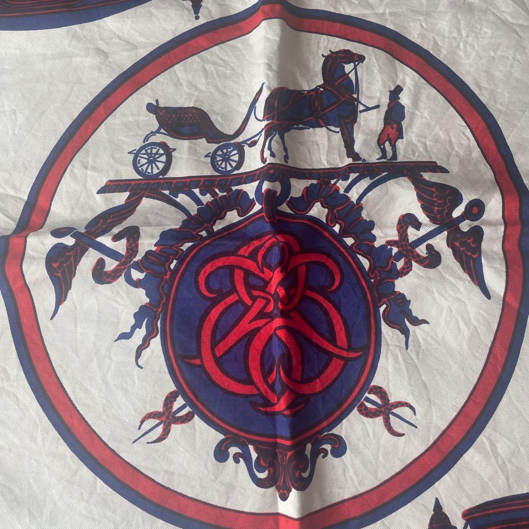 HERMES ヴィンテージシルクスカーフ 馬車デザイン