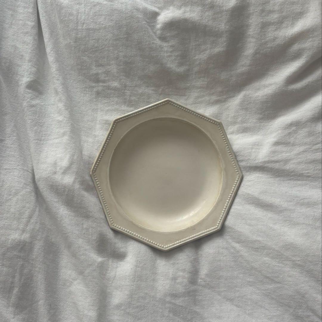 モントロー 初期ファイアンスフィーヌ オクトゴナル プレート 19世紀フランス