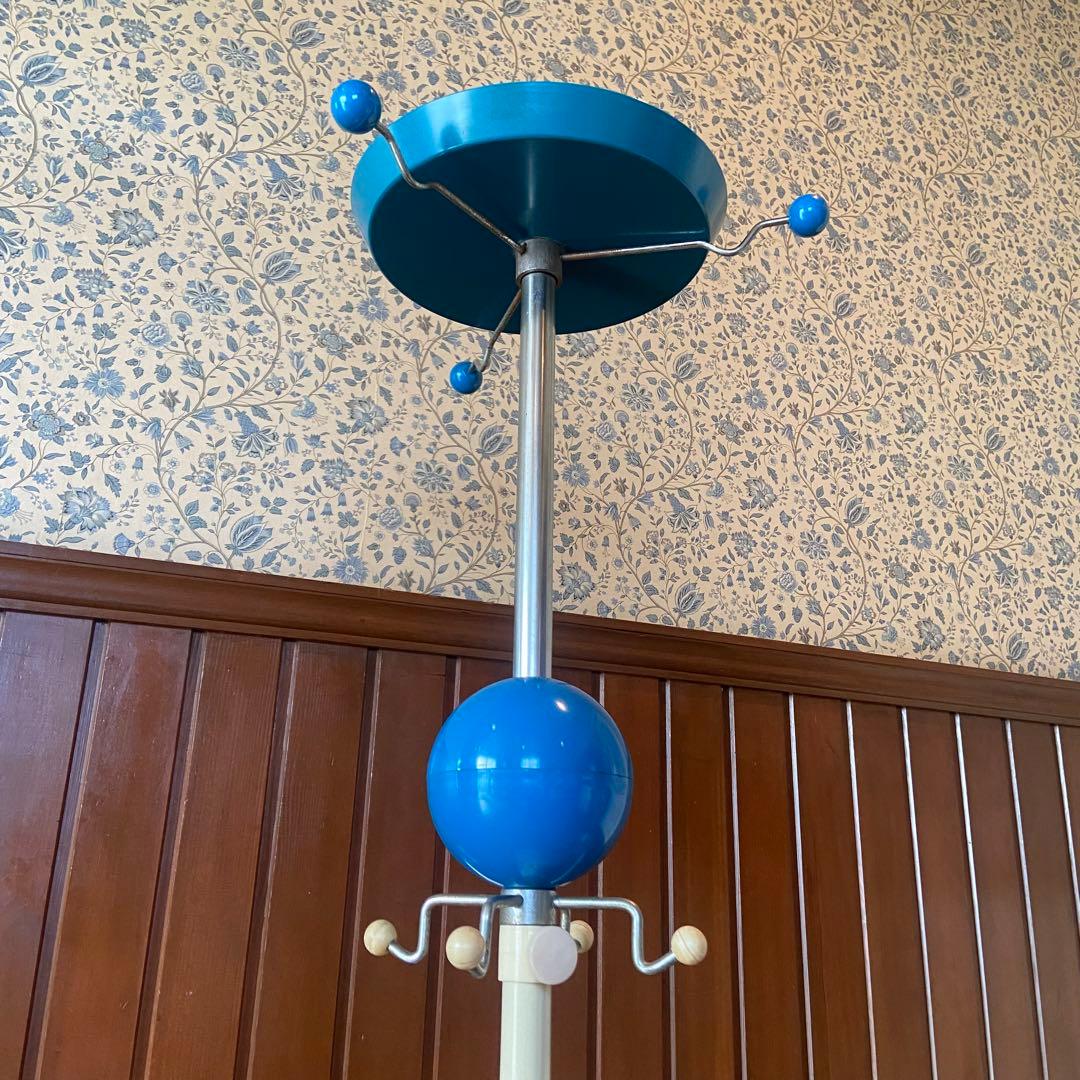 70’s スペースエイジ　ポールハンガー　昭和レトロ　貯金箱付き　当時物