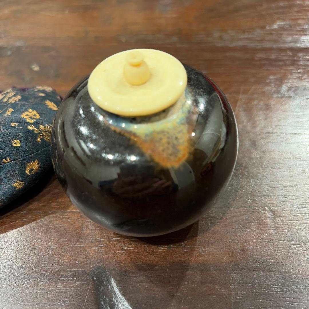 茶道具　茶入　仕覆付き