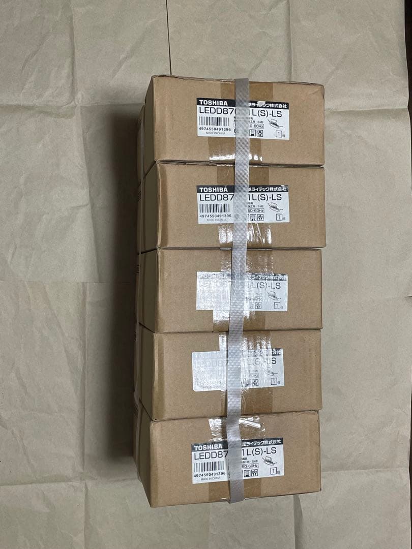D-⑧ 東芝LEDD87001L(S)-LS 2700K ダウンライト5個セット