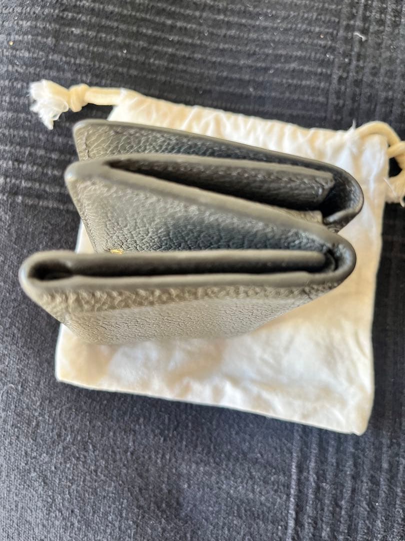 BALENCIAGA グレー レザー 三つ折り財布