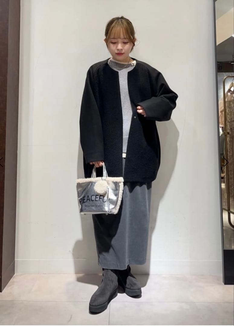 CLOVE ブークレードッキングノーカラーコート　yamadaya新品・未使用品