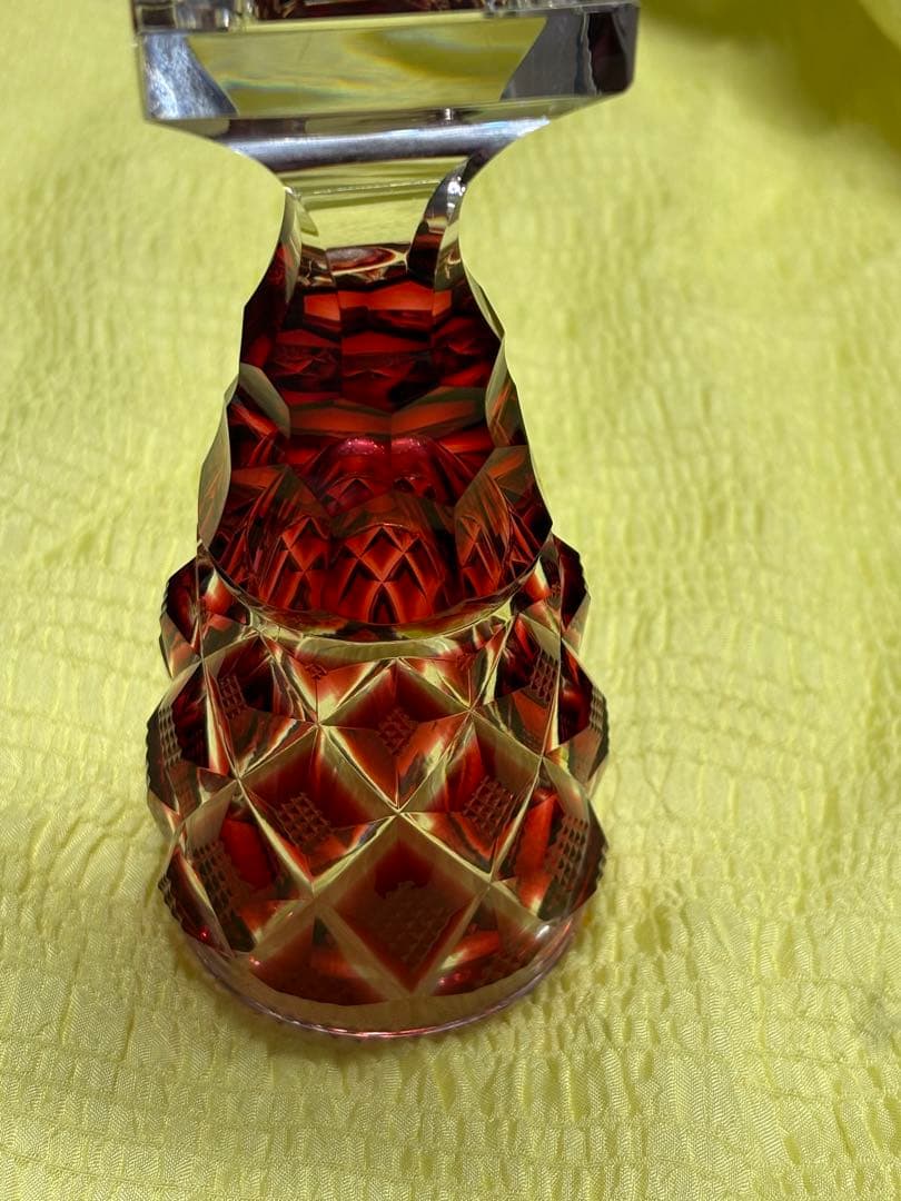 【希少】薩摩切子脚付杯 復元島津 ✨ガハハ本舗お宝倉庫市