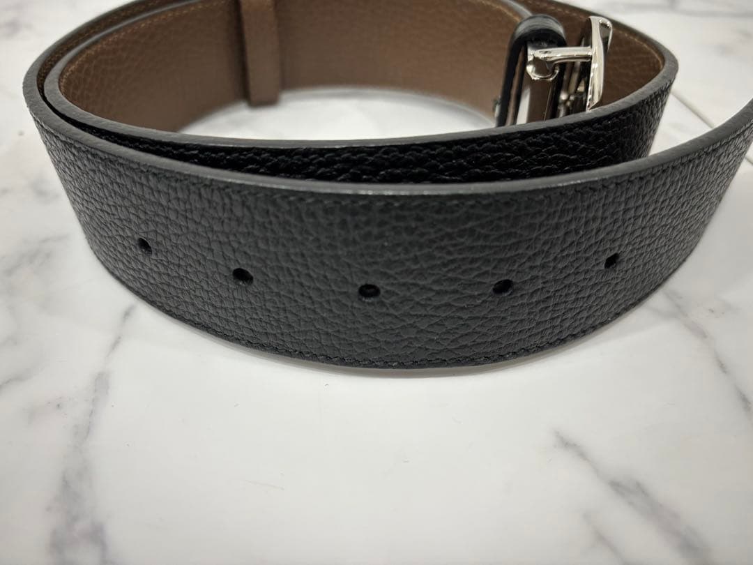 【美品】GUCCI ブラックレザーベルト 保存袋付き