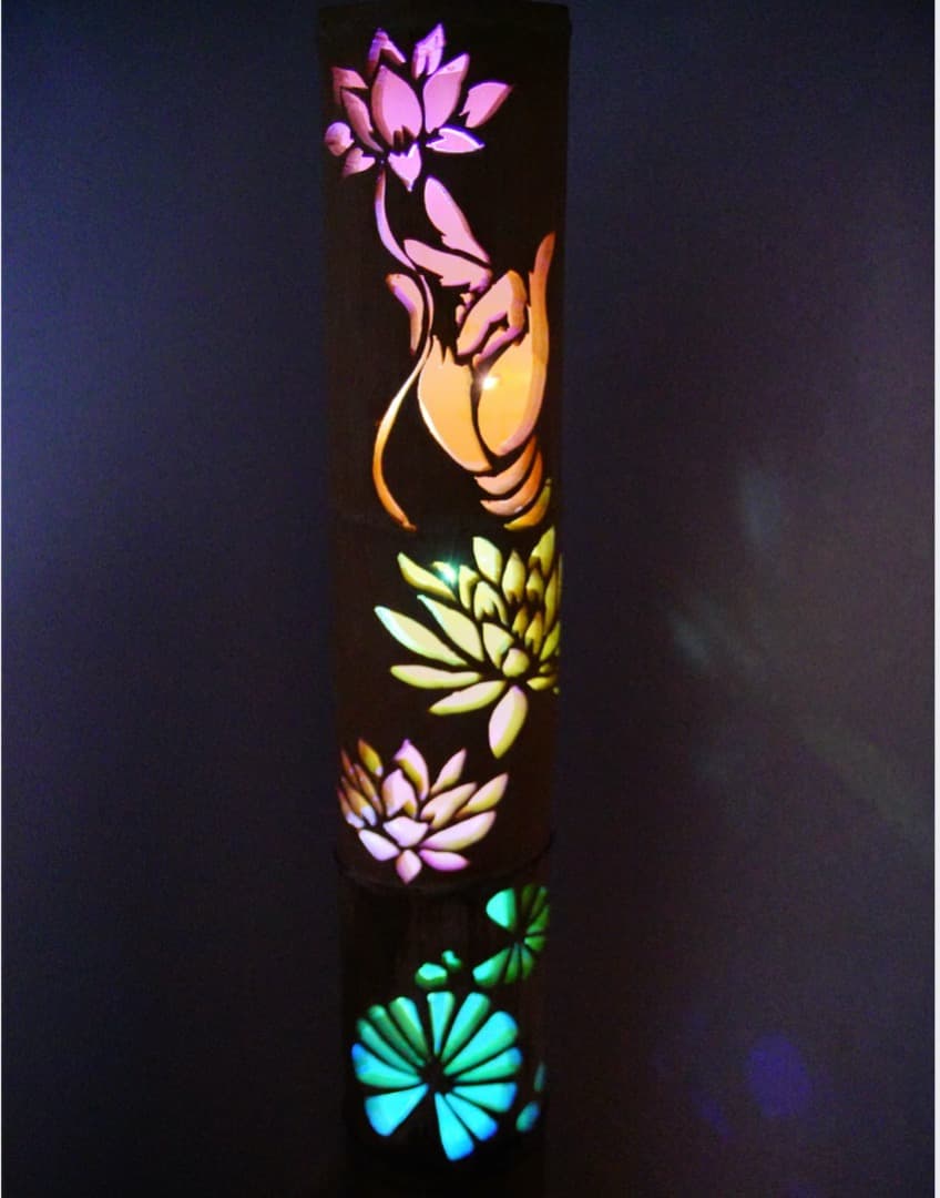 希少二股竹　彩シリーズ　〜〜仏の手・蓮〜〜