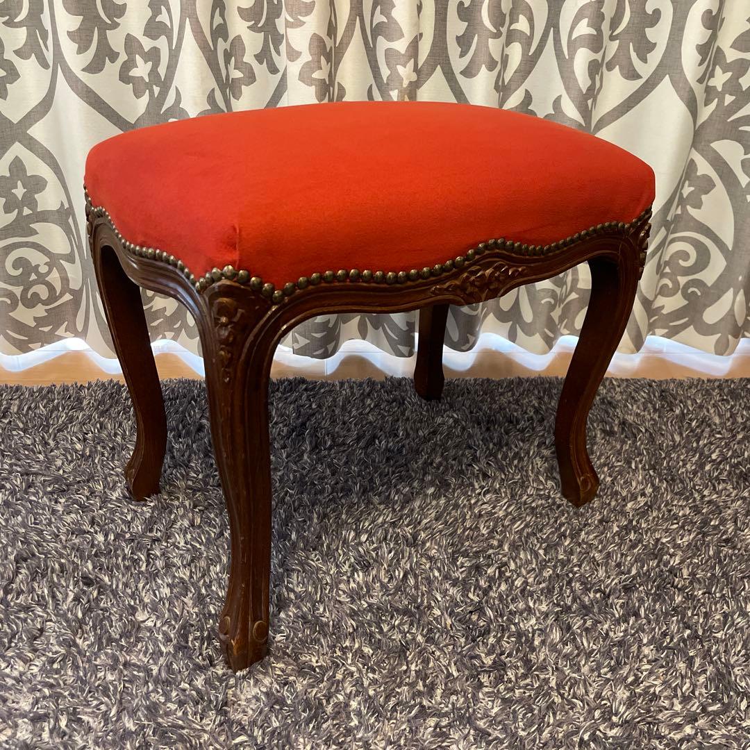 アンティーク　猫脚スツール