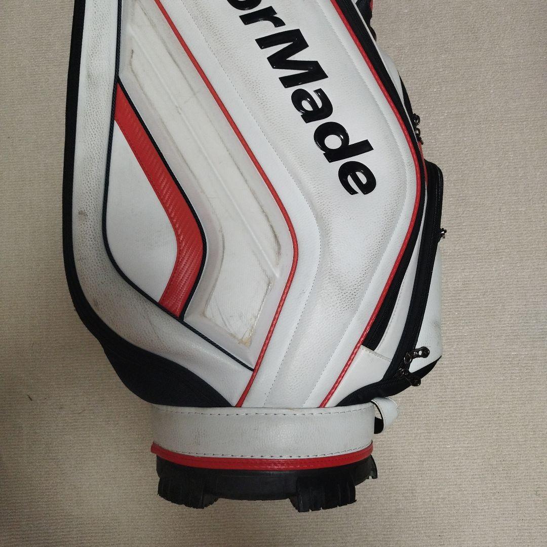 TaylorMade ゴルフキャディバッグ ホワイト/レッド　※汚れあり